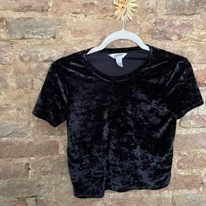 Black velvet shirt